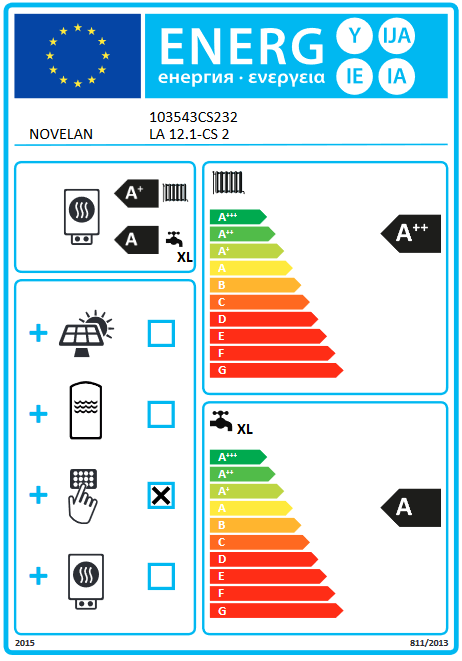 Novelan Paket Luft-Wasser-Wärmepumpe LA 12.1-CS 2 mit 11,8 kW LA Compact Station