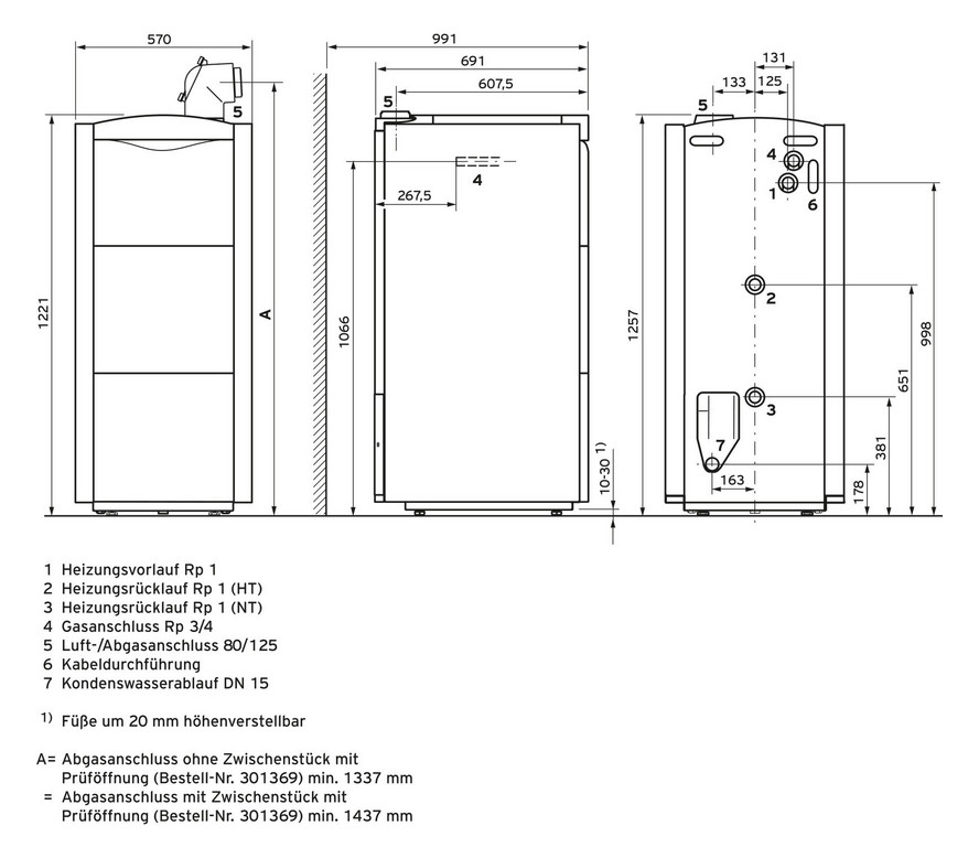 Vaillant Gas Brennwert Kessel ecoVIT exclusiv VKK 286/4 Erdgas E 28,9 kW