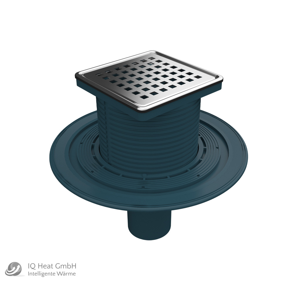 MERT Flach Bodenablauf Duschablablauf 100 x 100 mm Edelstahlrost DU-250-10-1