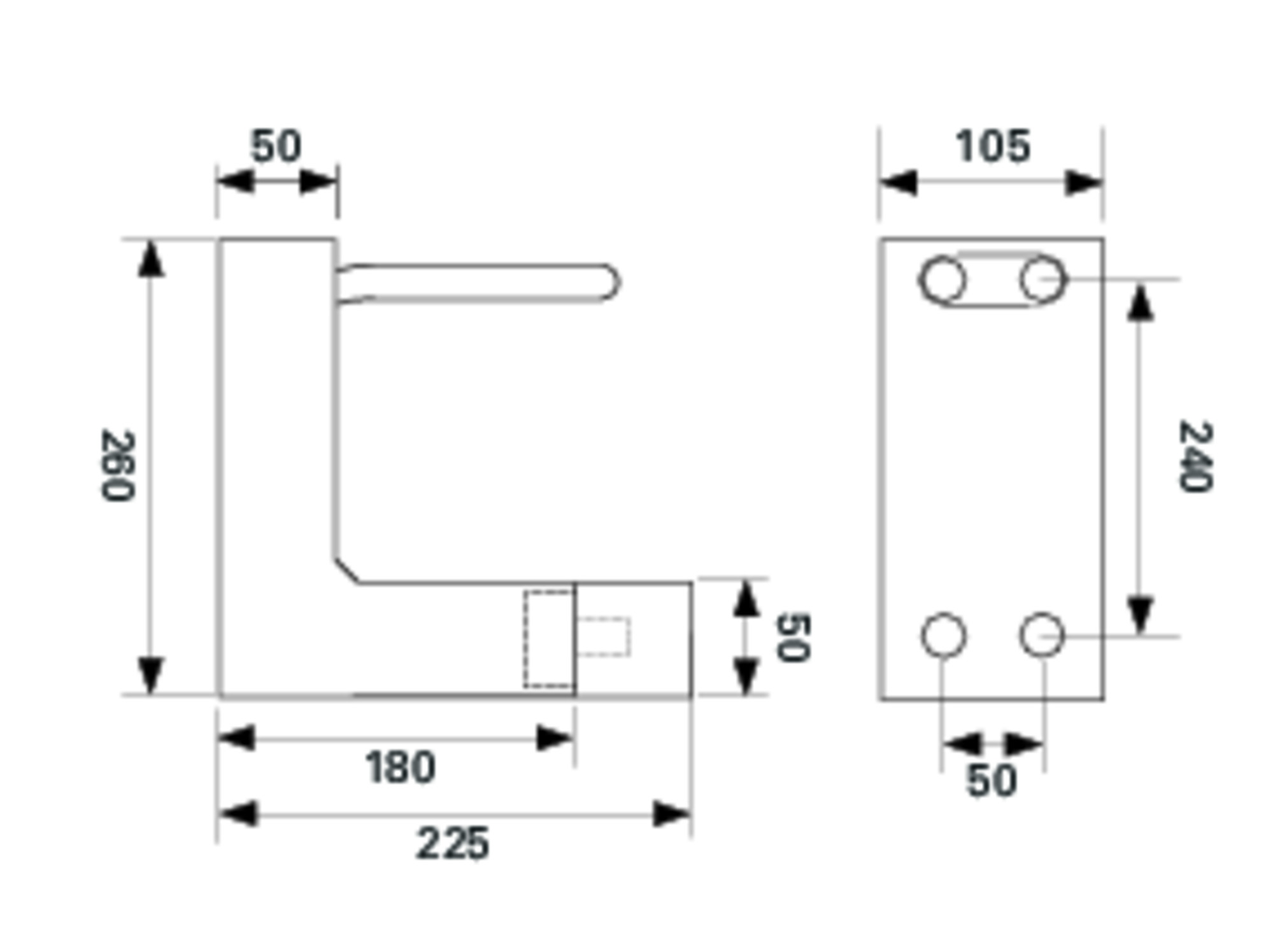 Alpex F50 Heizkörper Anschluss Block 260 mm 16x2 mm Aluverbundrohr