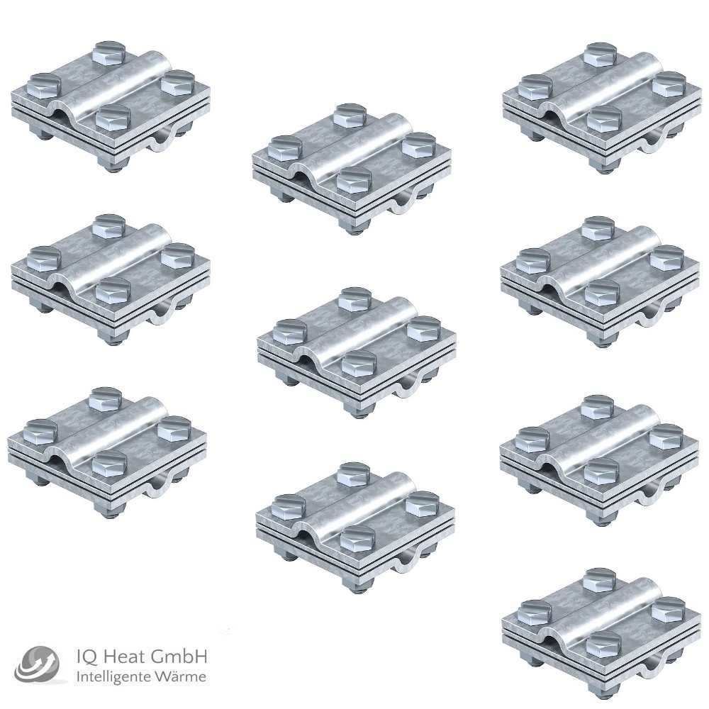 10x Blitzschutz Kreuzverbinder Typ 252 8-10 FT für Rundleiter Blitzableiter