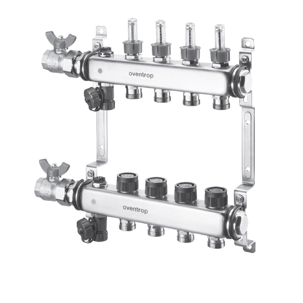 Edelstahl Heizkreisverteiler by Oventrop ComfortRoll 3.0 mit KHS 3/4"