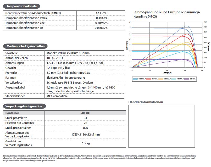 10 Stück Suntech PV Modul Fullblack Power STP390S-C54/UMHB Ultra V mono