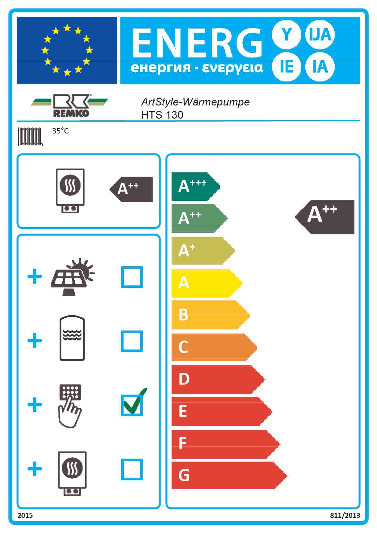 Remko ARTstyle Wärmepumpe Holzoptik Designline Camura HTS 130 8 - 13 kW Paket