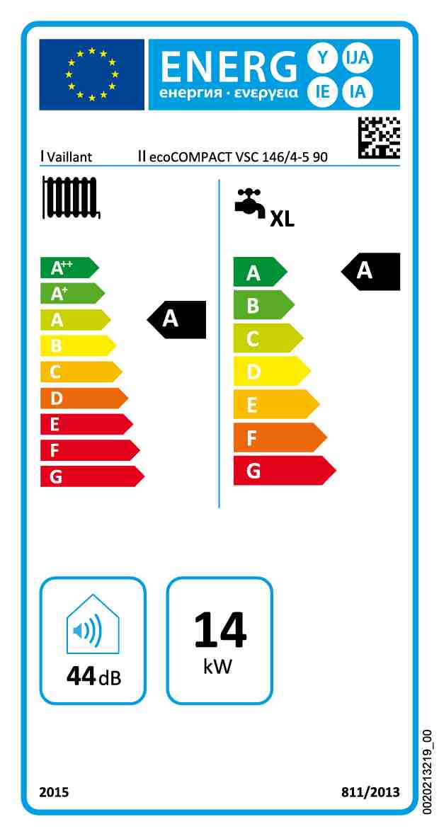 Vaillant Paket Gas Brennwert Thermoblock ecoCOMPACT VSC 146/4-5 90 E VRC 700/6