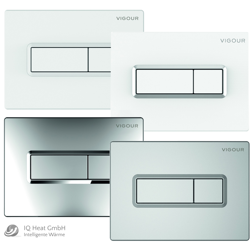 Vigour VIS Betätigungsplatte TEES Drückerplatte für WC Vorwandelement Conel