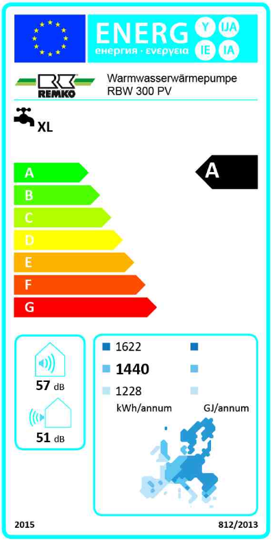 Remko RBW 301 Typ PV Warmwasser Wärmepumpe Brauchwasserwärmepumpe