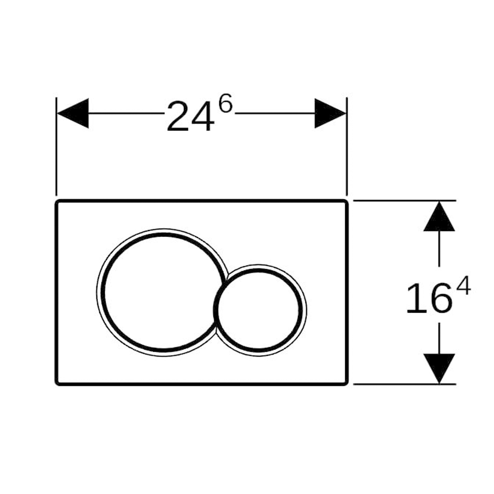 Geberit Betätigungsplatte Sigma 01 weiß für 2-Mengen-Spülung UP-Spülkästen