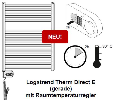 Buderus Elektro Badheizkörper Logatrend Therm direct E gerade Elektroheizkörper