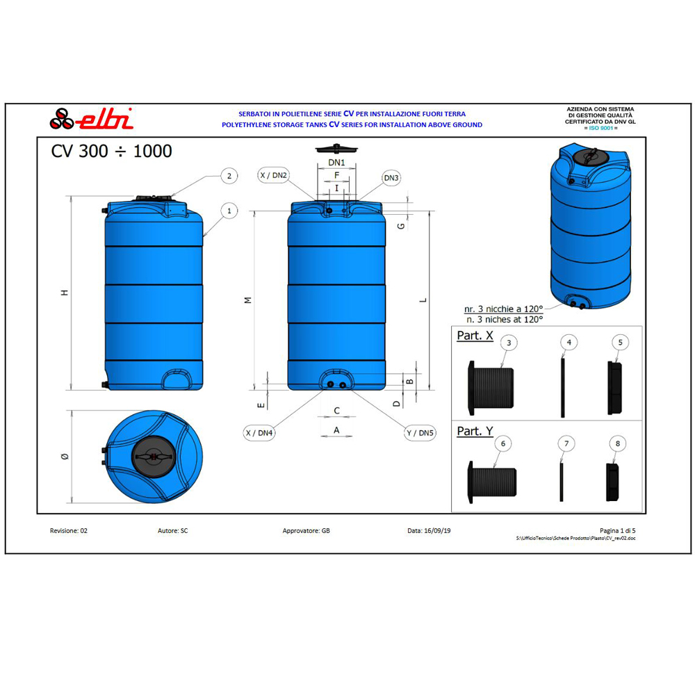 Regenwassertank Wassertank Kunststoff 300 Liter Garten Landwirtschaft CV 300