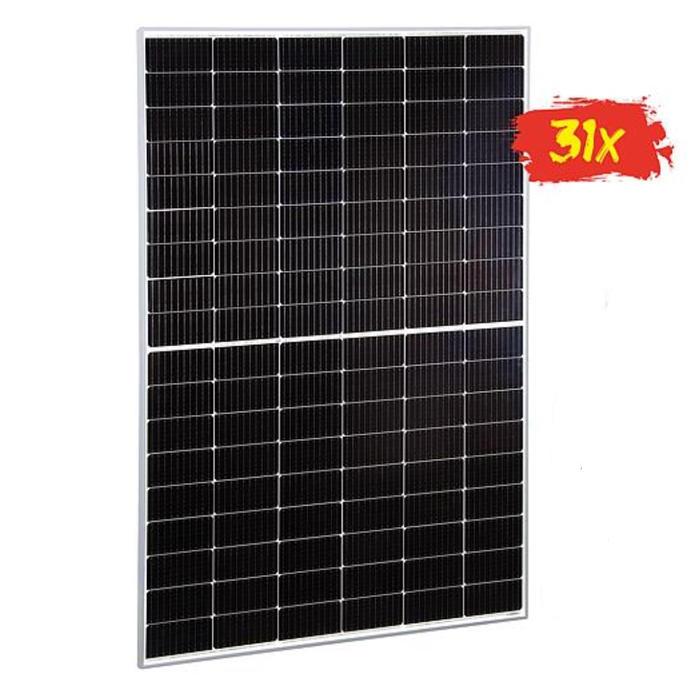 PV Modul Photovoltaik QJ Solar QJM405-108HC 405 Watt Rahmen silber 31 Stück