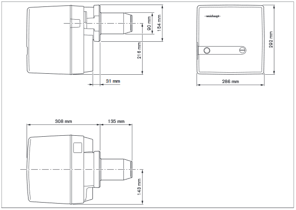 Weishaupt Ölbrenner WL5/1-B mit Stellantrieb, 21,5 - 40 kW, einstufig