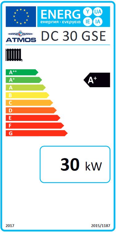 Atmos Holzvergaser DC30GSE mit automatischer Zündung ACD04 touch 01.04.30-AZ