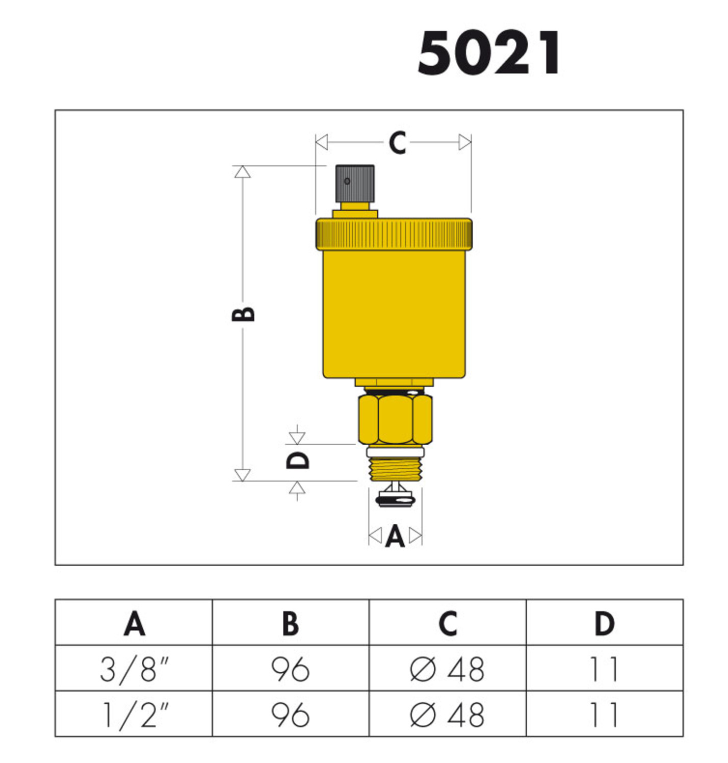 Caleffi Schwimmerentlüfter 3/8" oder 1/2" Schnellentlüfter Automatikentlüfter