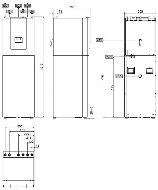 Stiebel Eltron Sole-Wasser-Wärmepumpe WPC 04 - 4,6 kW + Speicher Regelung WPM 3i