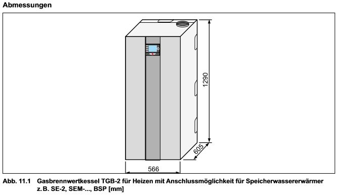 Wolf Gasbrennwert Kessel TGB-2-20 Erdgas E/H und LL 3,3-19,6 kW Therme Heizung