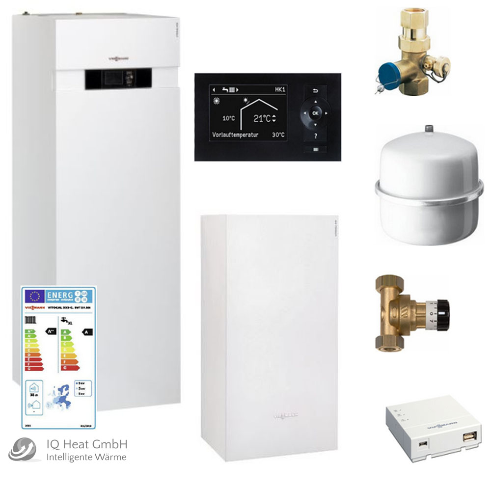 Viessmann Sole Wasser Wärmepumpe Paket Vitocal 222-G 10,4 kW Vitocell Zubehör