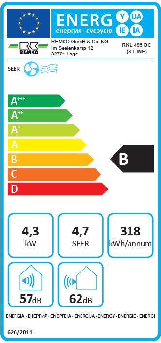 Remko mobiles Raumklimagerät Klimaanlage Palma RKL 495 DC S-Line 4,3 kW Lokal