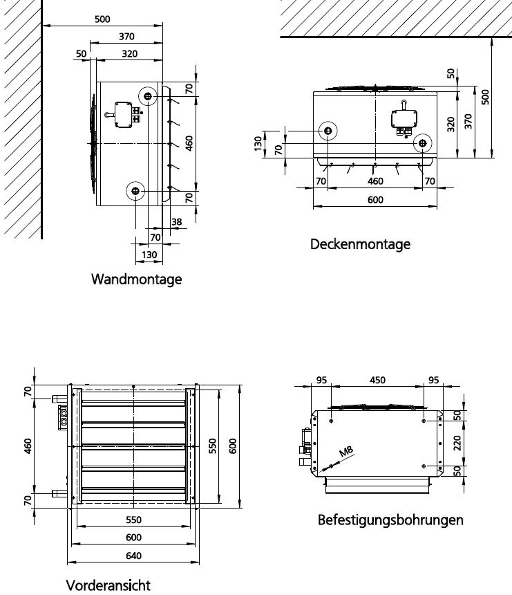 Kampmann Heizregister Lufterhitzer TIP 5000 27,4 kW 2-Stufe Typ 553036