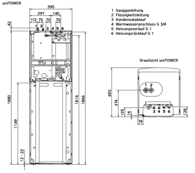 Vaillant uniTOWER plus VIH QW 190/6 E Hydrauliktower f. Wärmepumpe aroTHERM plus