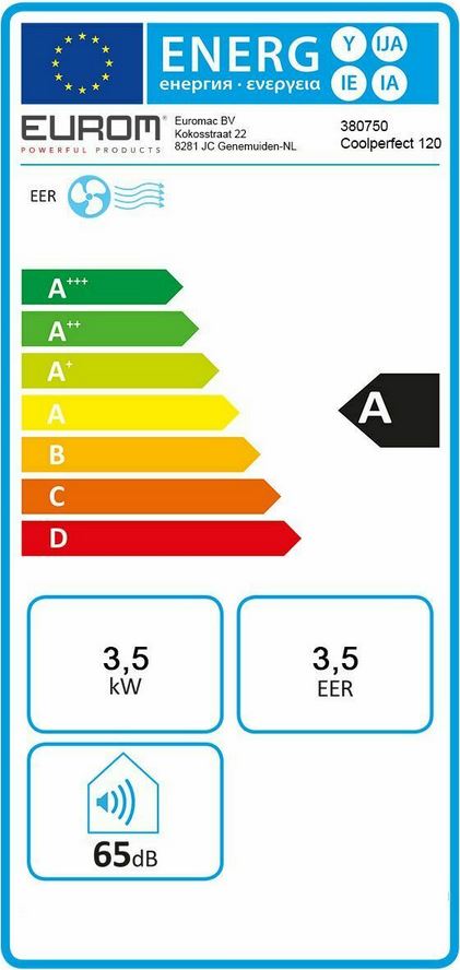 Eurom Klimagerät CoolPerfect 120 mobiles Raumklimagerät 3,5 kW Klimaanlage