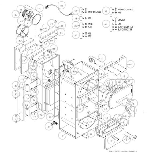 Buderus Ersatzteil Reinigungsdeckel für Logano S161 18 24 kW Holzvergaser