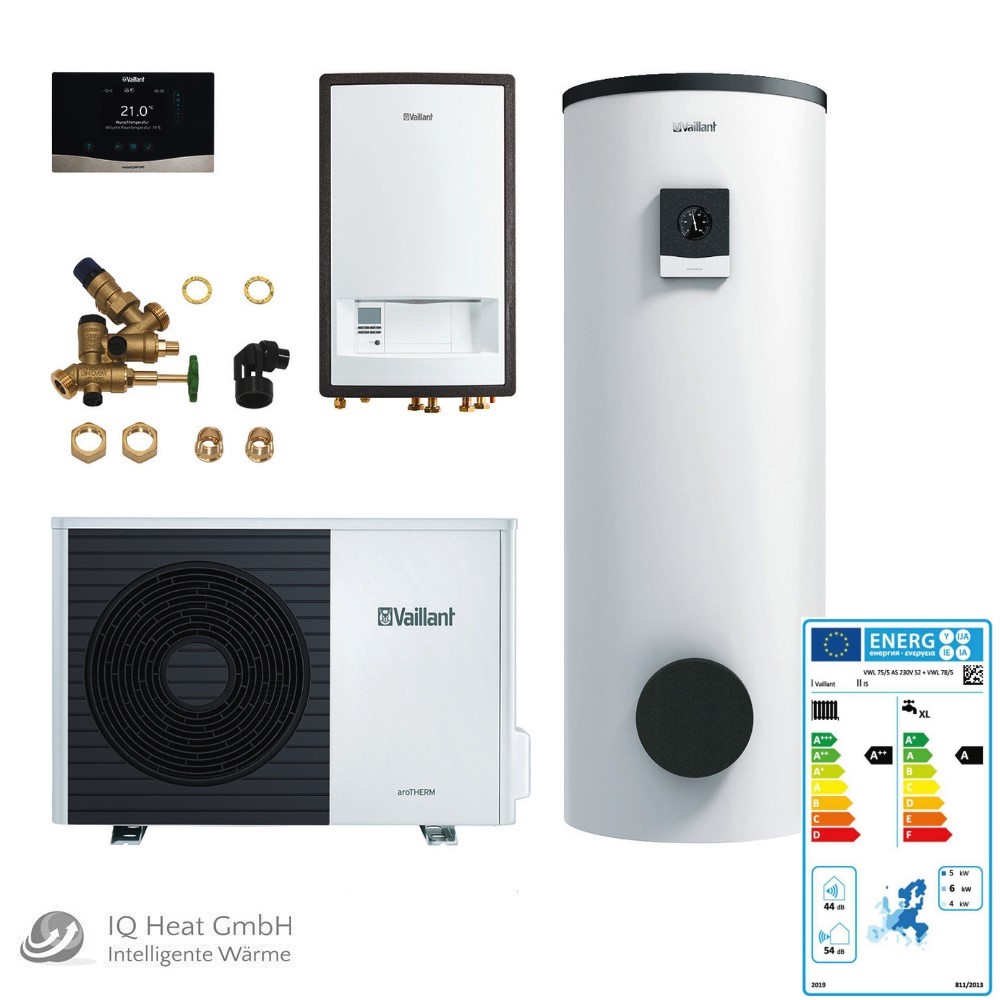 Vaillant Split Wärmepumpe aroTHERM VWL 75/5 AS Speicher VIH RW 300/3 Paket 4.021