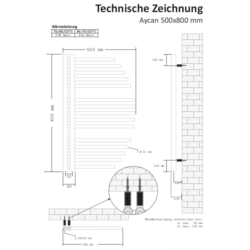 Design Badheizkörper Aycan Heizkörper Handtuchheizkörper weiß chrom