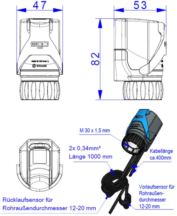 Comfort by Strawa Stellantrieb EGO-S 230 V Hydraul. Abgleich Fußbodenheizung