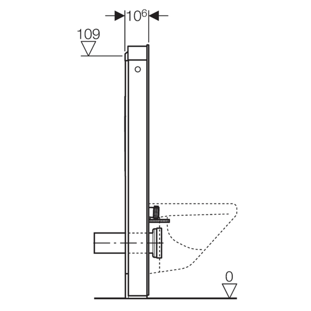 Geberit Monolith weiß 114 cm Vorwandelement Aufputzspülkasten 131031SI5