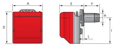 Riello Gulliver RG1RK Typ 362 15 - 60 kW Öl Gebläsebrenner Ölbrenner Ölkessel