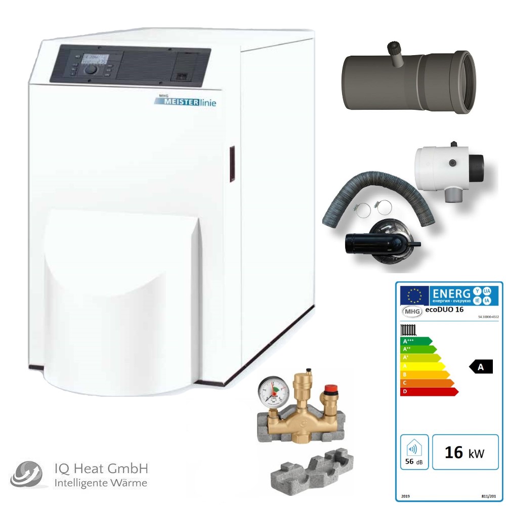 MHG Öl Brennwertheizgerät Paket ecoDUO 16 KW bodenstehend Ölkessel Zubehör