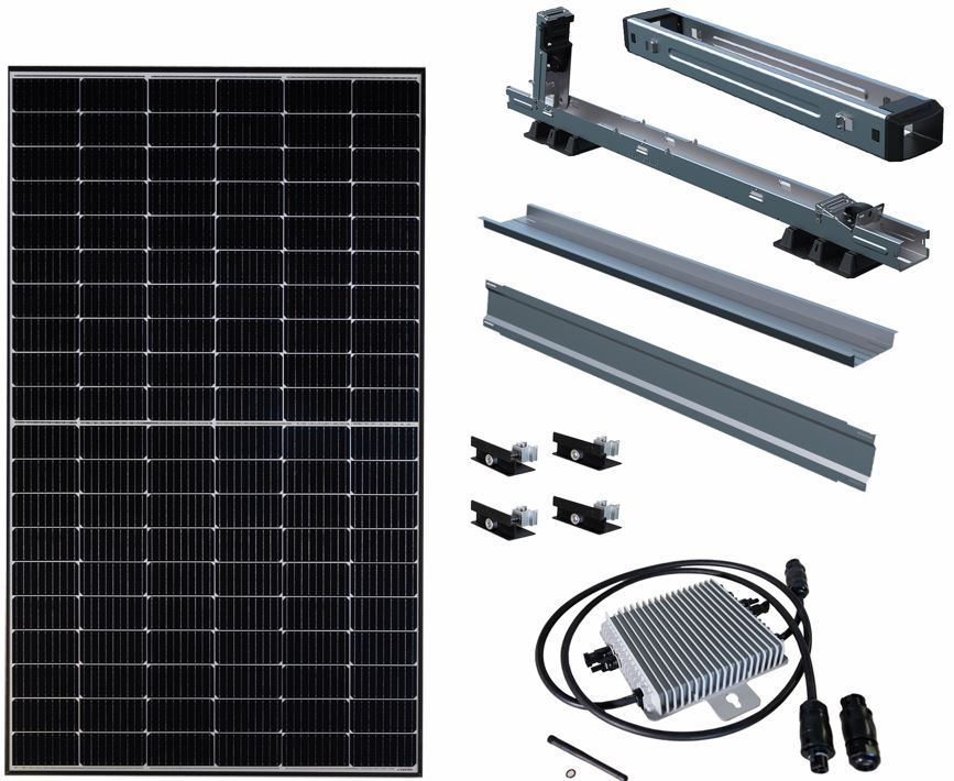 ratioSOL Balkonkraftwerk 750 Watt Solaranlage Photovoltaik WIFI Flachdach