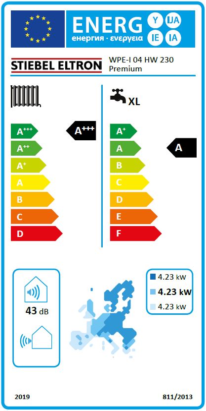 Stiebel Eltron Sole Wärmepumpe WPE-I 04 HW 230 Premium 4,2 kW Erdwärme