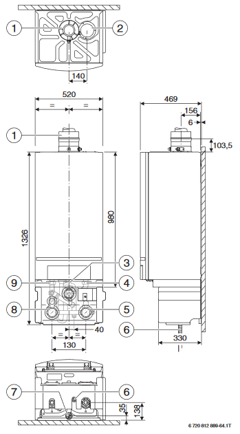 Buderus Logamax plus GB162 70 kW V2 Gas Brennwertgerät Kessel Heizung Therme