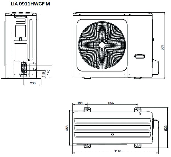 Glen Dimplex Split Wärmepumpe LIA 0911 BWCF M Heizen Kühlen und Warmwasser