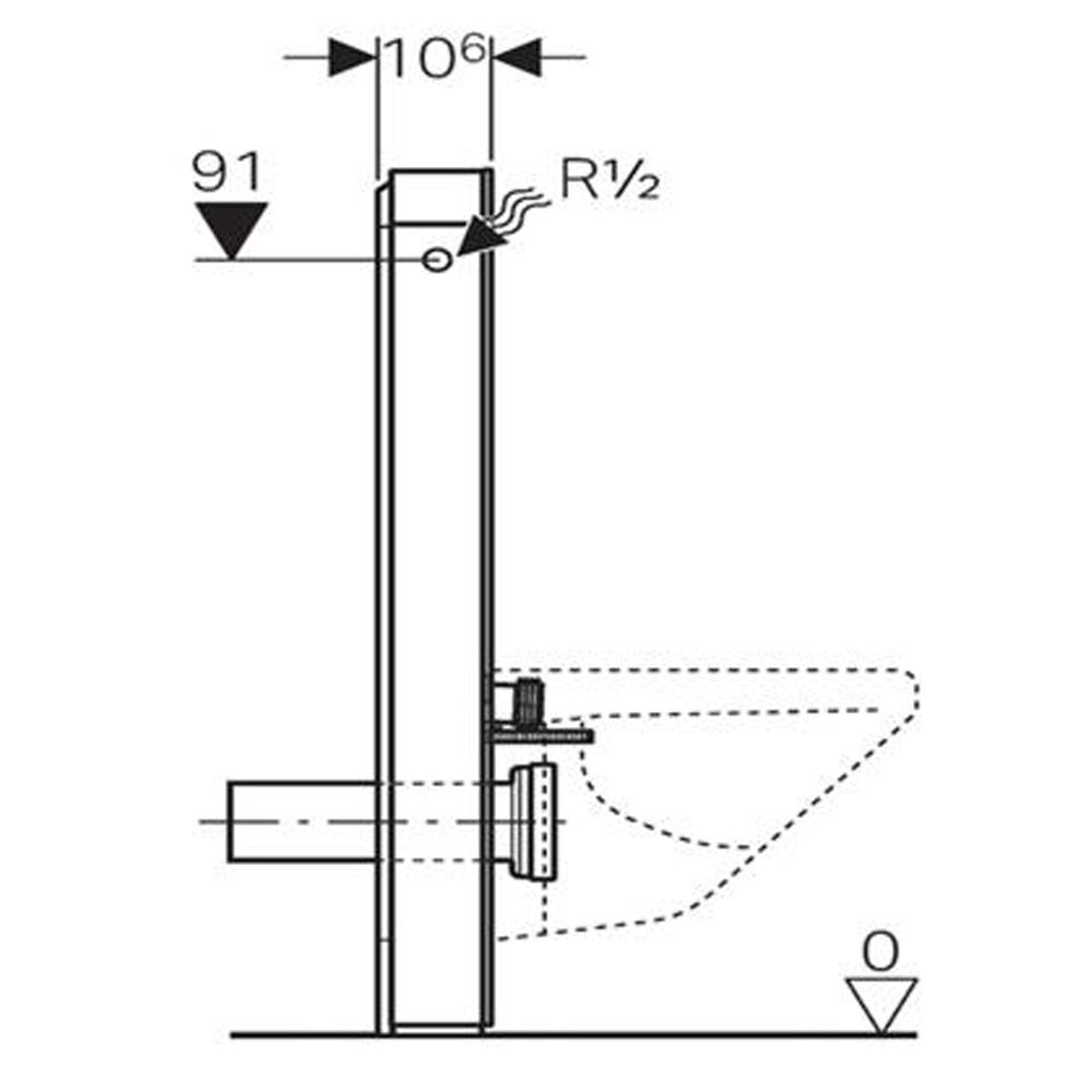 Geberit Monolith weiß 101 cm weiß Sanitärmodul Vorwandelement Aufputzspülkasten