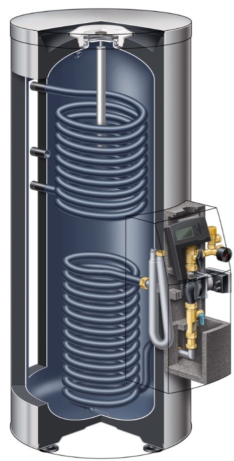 Viessmann Paket Vitodens 200-W 26 kW + Solaranlage 141 FM + Abgas Dachd. rot