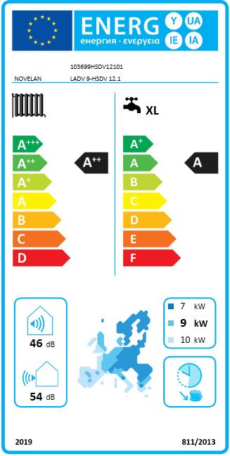 Novelan Luft Wasser Wärmepumpe LADV 9 HSDV 12.1 Heizleistung 5,08 kW (A2/W35)
