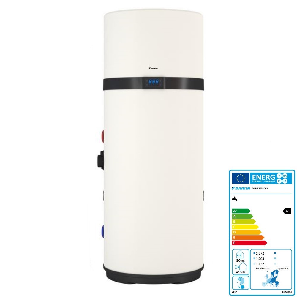 DAIKIN Altherma M HW 260 Biv Liter Brauchwasser Wärmepumpe Solar Wärmetauscher