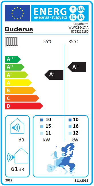 Buderus Luft Wasser Wärmepumpe Logatherm WLW286 17 A mit Wetterschutzhaube