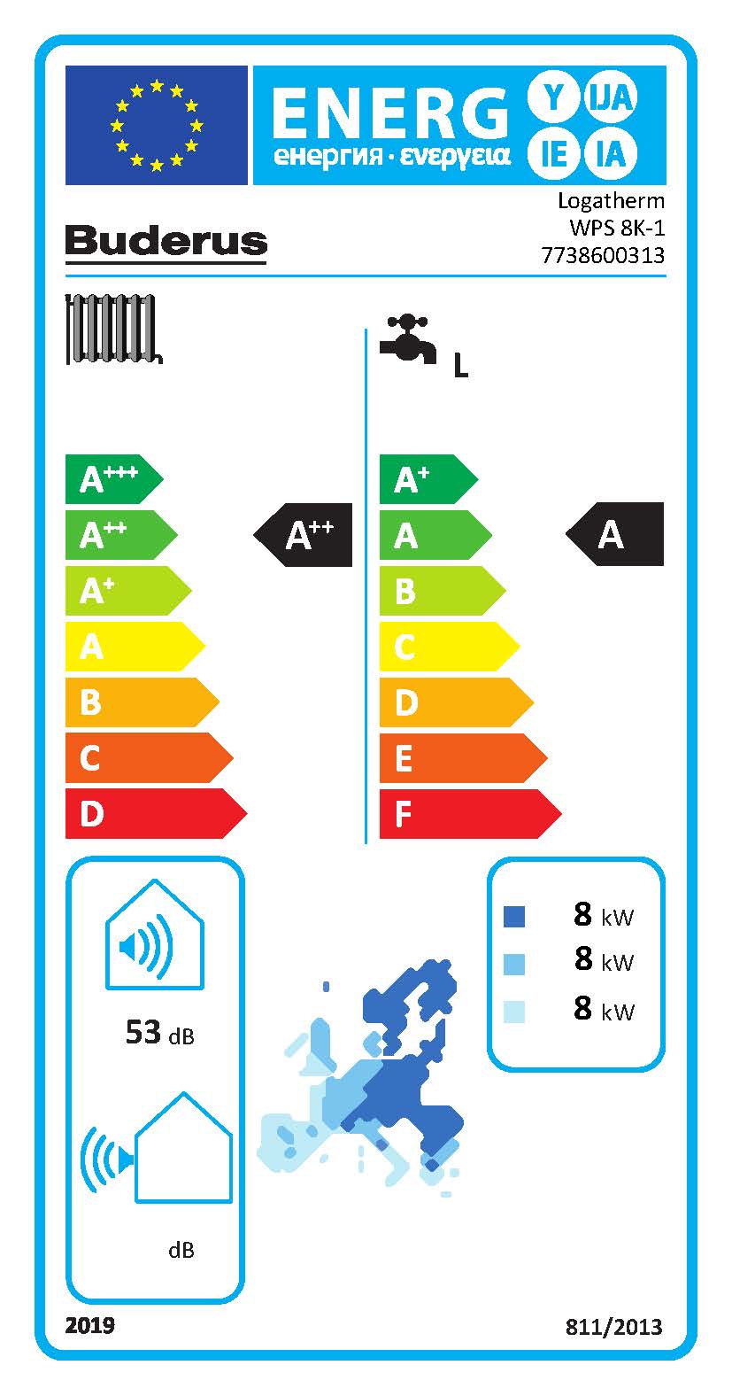 Buderus Sole Wasser Wärmepumpe Logatherm WPS K-1 Erdwärmepumpe Wasserspeicher