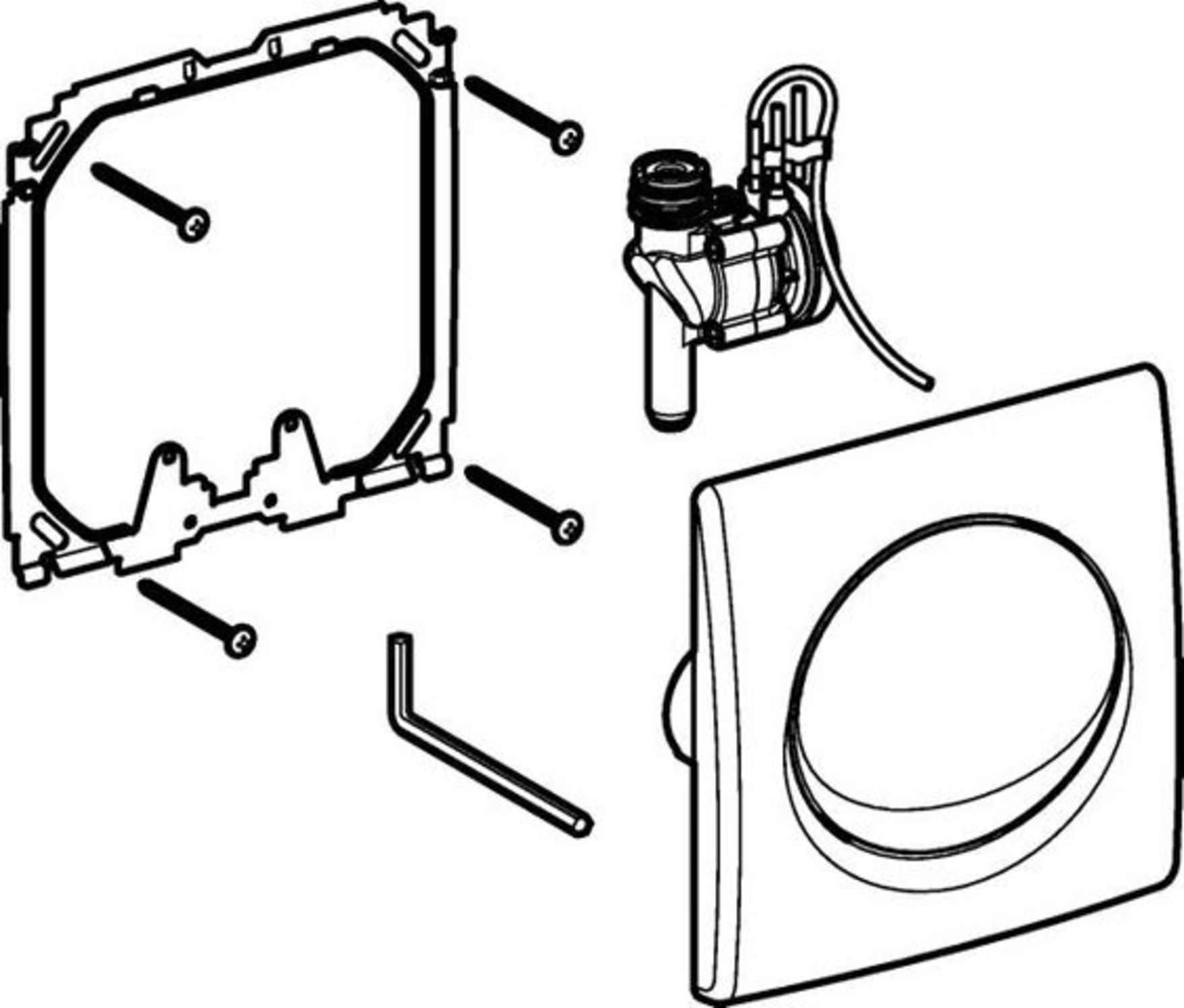 Geberit HyBasic Urinal-Handauslösung Duofix Basic Artikel-Nr.: 115.820.11.5