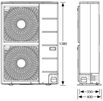 Buderus Split Wärmepumpe Paket Logatherm WPLS13.2 RT Split-WP 13 kW (A2/W35)