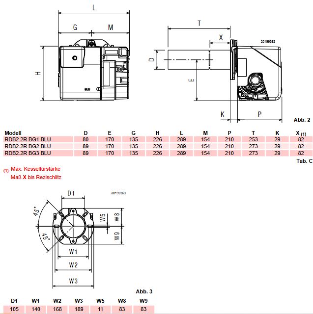 Riello Ölbrenner Öl Blaubrenner Typ RDB 2.2 BG2 20 - 26 KW Ölgebläsebrenner