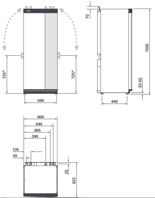 NIBE Sole Wasser Wärmepumpe S1155 6 KW 065447 modulierend 2,0 - 6,0 kW