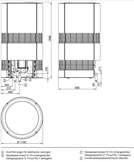 Viessmann Luft Wasser Wärmepumpe Vitocal 300-A  7,2 -10,5 kW Vitocell Paket