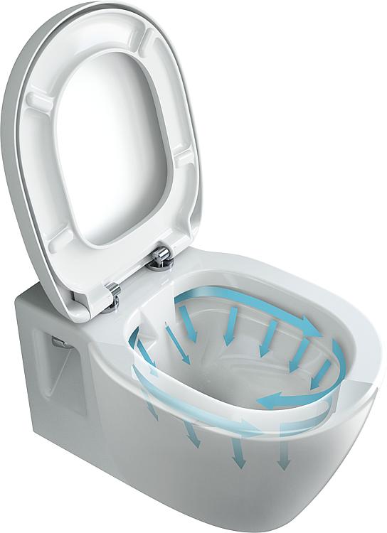 WC Kombipack Ideal Standard Connect mit Softclose WC-Sitz Spülrandlos weiss