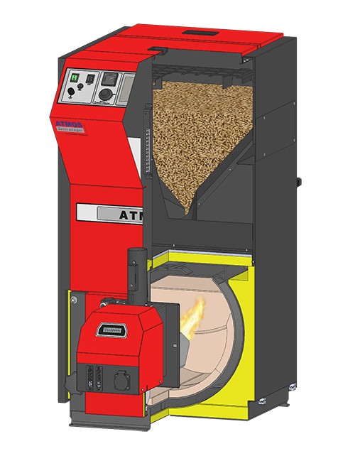 ATMOS Pelletkessel PX20 Pelletbrenner A25PX Förderschnecke Pelletheizkessel