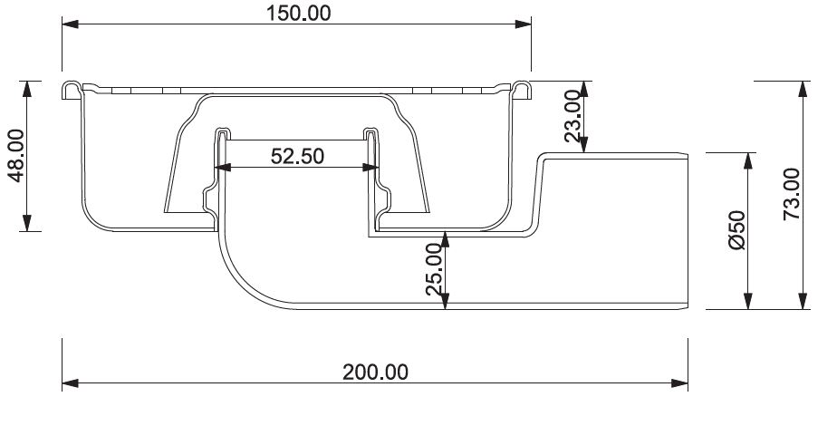 Bodenablauf Edelstahl 150 x 150 mm Ablauf Siphon Duschrinne Duschablauf